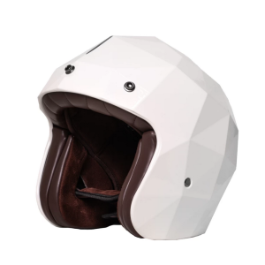 Holy Freedom Helmet stealth White Diamond otwarty kask motocyklowy kanciasta skorupa kolor biały