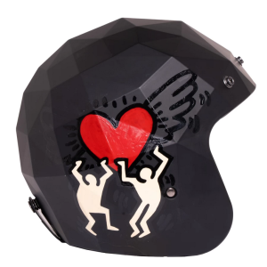 Holy Freedom Helmet stealth Pop Heart ręcznie malowany otwarty kask motocyklowy  