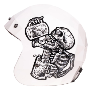 Holy Freedom Helmet stealth Astemio ręcznie malowany otwarty kask motocyklowy