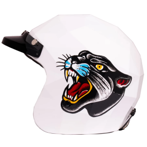 Holy Freedom Helmet stealth Baghera ręcznie malowany otwarty kask motocyklowy