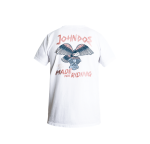 Biała koszulka John Doe T-Shirt Eagle White stylowa koszulka motocyklowa z dużą grafiką na plecach 