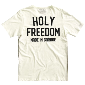 Holy Freedom t-shirt Crew white koszulka motocyklowa na krótki rękaw  z fajną grafiką