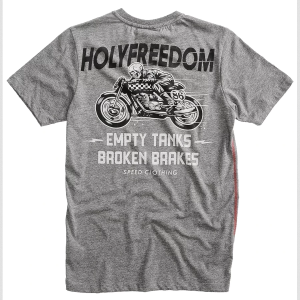 Holy Freedom t-shirt Ghostrider czarna koszulka motocyklowa na krótki rękaw z fajną grafiką 