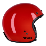 Kask Roeg Jett helmet flaming red gloss czerwony motocyklowy otwarty kask z daszkiem i z homologacją  ECE 22.06