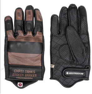Skórzane rękawice motocyklowe brązowo-czarne Holy Freedom Dalton gloves