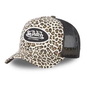 Damska czapka w panterkę Von Dutch Leopard cap brown