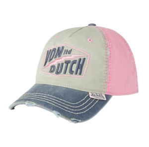 Damska czapka różowo-błękitna Von Dutch Men's Baseball CapRetro hard with Mesh Back