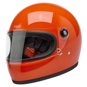 Kask Biltwell Gringo S gloss hazard orange retro pomarańczowy kask motocyklowy integralny