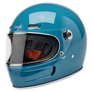 Kask Biltwell Gringo SV gloss atlantic teal retro kask motocyklowy z homologacją