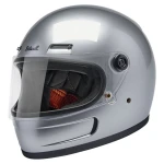 Kask Biltwell Gringo SV gloss silver retro kask motocyklowy z homologacją  srebrny matt