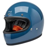 Kask Biltwell Gringo greystone klasyczny integralny kask motocyklowy niebieski