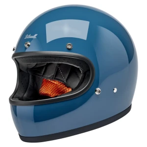 Kask Biltwell Gringo greystone klasyczny integralny kask motocyklowy niebieski