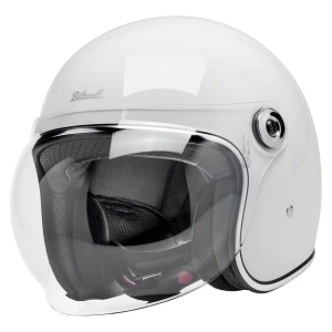 Otwarty kask z szybą Biltwell Tahoe biały połysk kask z ECE 22.06