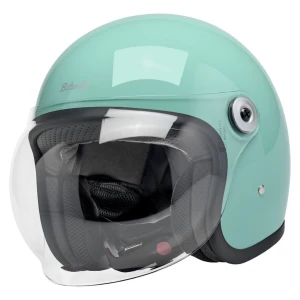 Otwarty kask z szybą Biltwell Tahoe helmet mint julep turkusowy kask motocyklowy otwarty z ECE 22.06