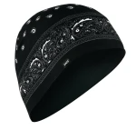 Czarna czapka pod kask ZANheadgear Helmet beanie sportflexr black paisley