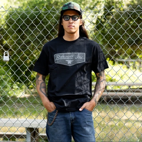 Biltwell Grey shield t-shirt black.jpg