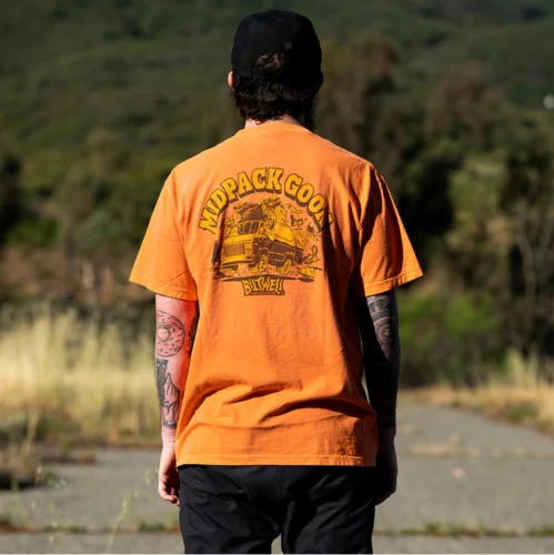 Biltwell Midpack t-shirt pomarańczowa koszulka motocyklowa 5.png