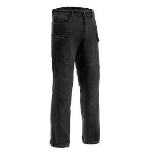 Spodnie Broger Bronx JP czarne motocyklowe spodnie z prostymi nogawkami AA