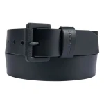 Pasek do spodni Carhartt Bridle leather roller buckle czarny skórzany pasek z czerną klamrą