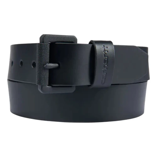 Carhartt Bridle leather roller buckle belt black.png
