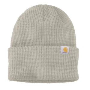 Czapka Carhartt Waffle Cuffed Beanie cobblestone jasno szara ciepła jesienno-zimowa czapka  