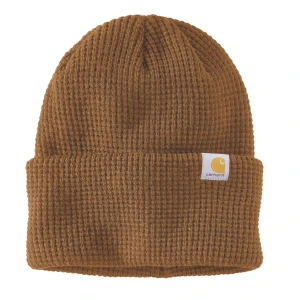 Czapka Carhartt Waffle Cuffed Beanie Carhartt brown karmelowa/brązowa ciepła jesienno-zimowa czapka