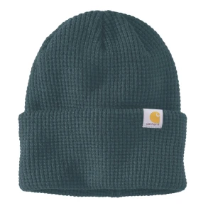 Czapka Carhartt Waffle Cuffed Beanie dark harbor teal turkusowa jesienno-zimowa czapka 