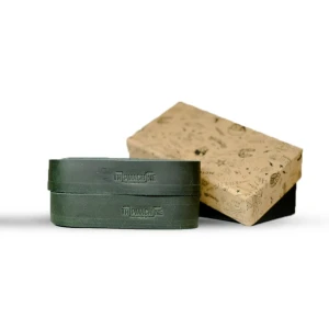 Trip Machine leather handlebar grip wrap Forest Green zielone motocyklowe manetki skórzane owijki