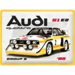 Audi Sport quattro metalowa tabliczka do garażu na prezent plakat 30x40 