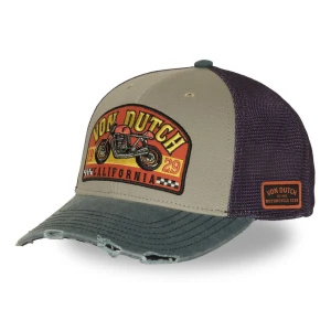 Czapka z daszkiem Von Dutch Semi curved california cap truckerka z motocyklem