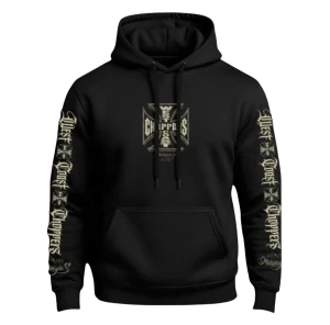 Czarna bluza z kapturem WCC Gangscript hoodie black