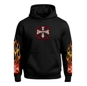 Czarna bluza z kapturem West Coast Choppers Smack Dab hoodie black