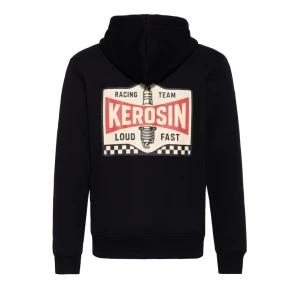 King Kerosin Loud & Fast hoodie black  gruba bluza z kapturem