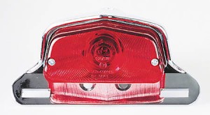 Lampa tylna Lucas z mocowaniem tablicy, chrom Tailligt