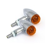 Kierunkowskazy motocyklowe Micro-Bullet LED Chrome turn signals
