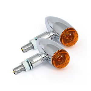 Kierunkowskazy motocyklowe Micro-Bullet LED Chrome turn signals