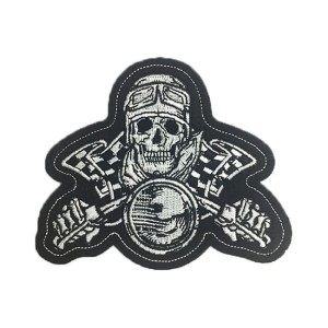 NASZYWKA MOTOCYKLOWA LT VINTAGE SKUL BIKER MINI PATCH CAFE RACER