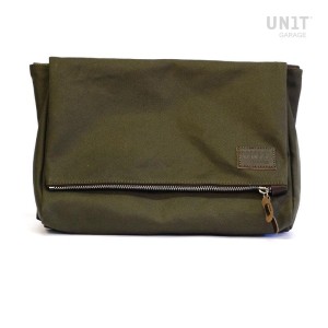 UNIT GARAGE Fezzan torba "kurierka" na laptopa w vintage style zielona