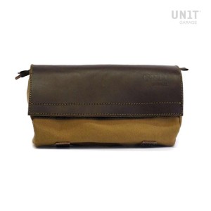 UNIT GARAGE Atacama Canvas beżowa torba motocyklowa rolka vintage narzędziówka