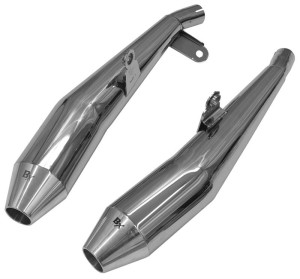 Tłumiki Performance 102mm do Triumph Bonneville T100 '01-'15 srebrne + końcówka srebrna